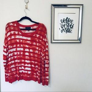 Soft Red & White Sweater